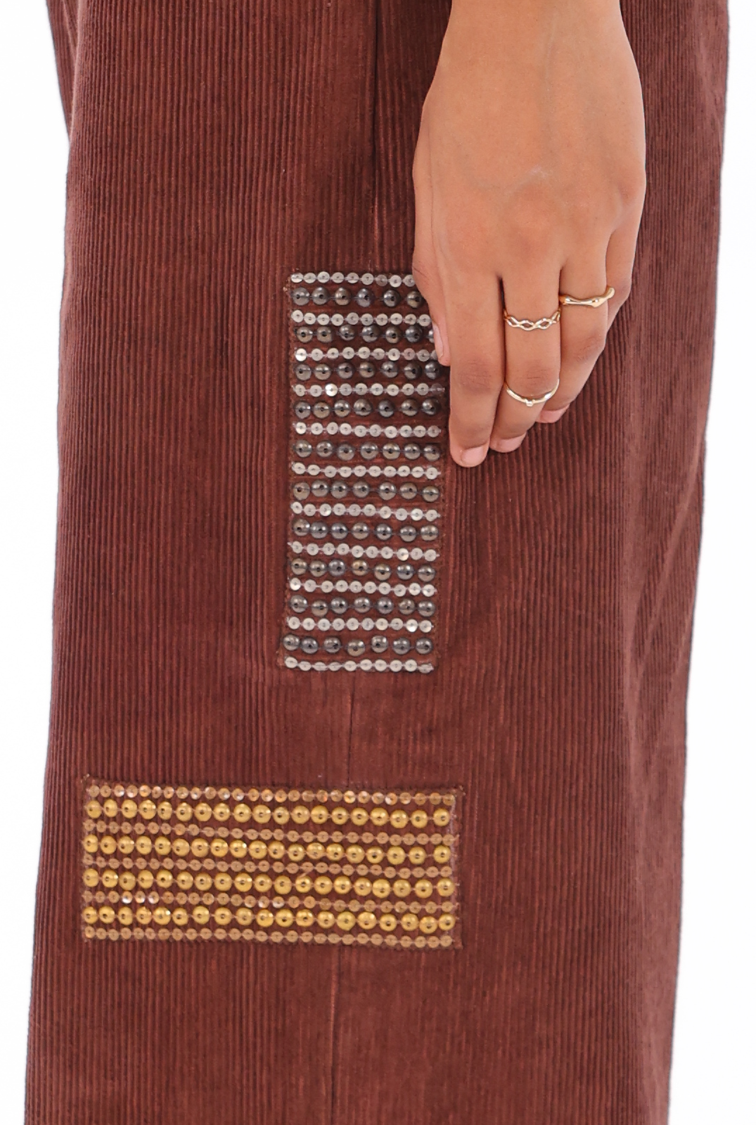 Brown Aari Trouser