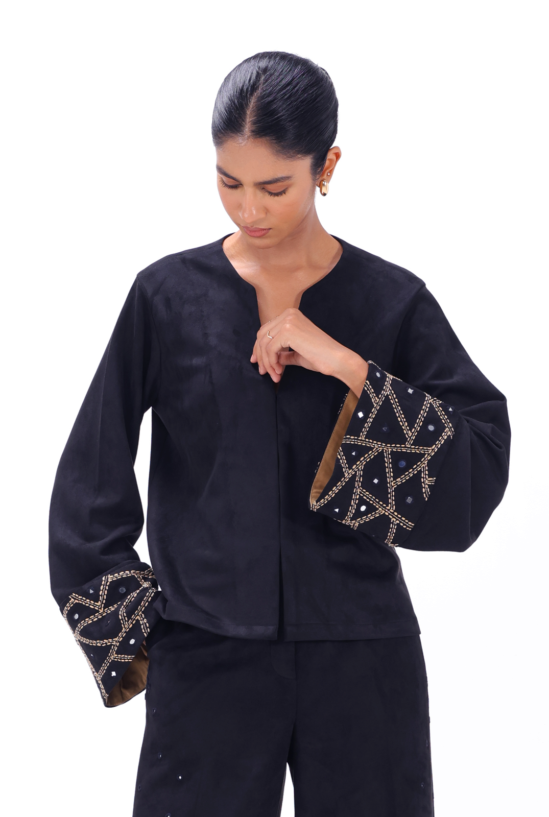 Black Shisha Bell-Sleeve Co-ord Set