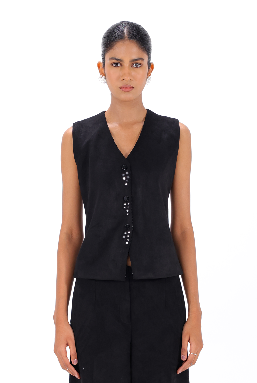 Black Shisha Waistcoat Co-ord Set