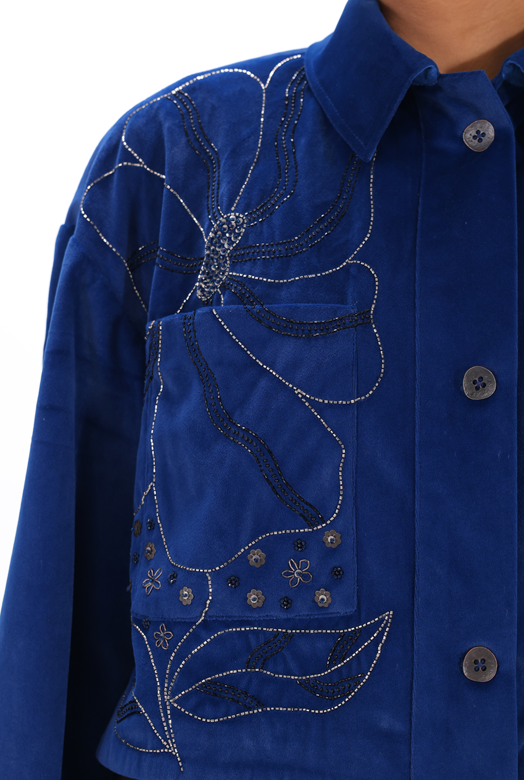 Blue Zardozi Jacket