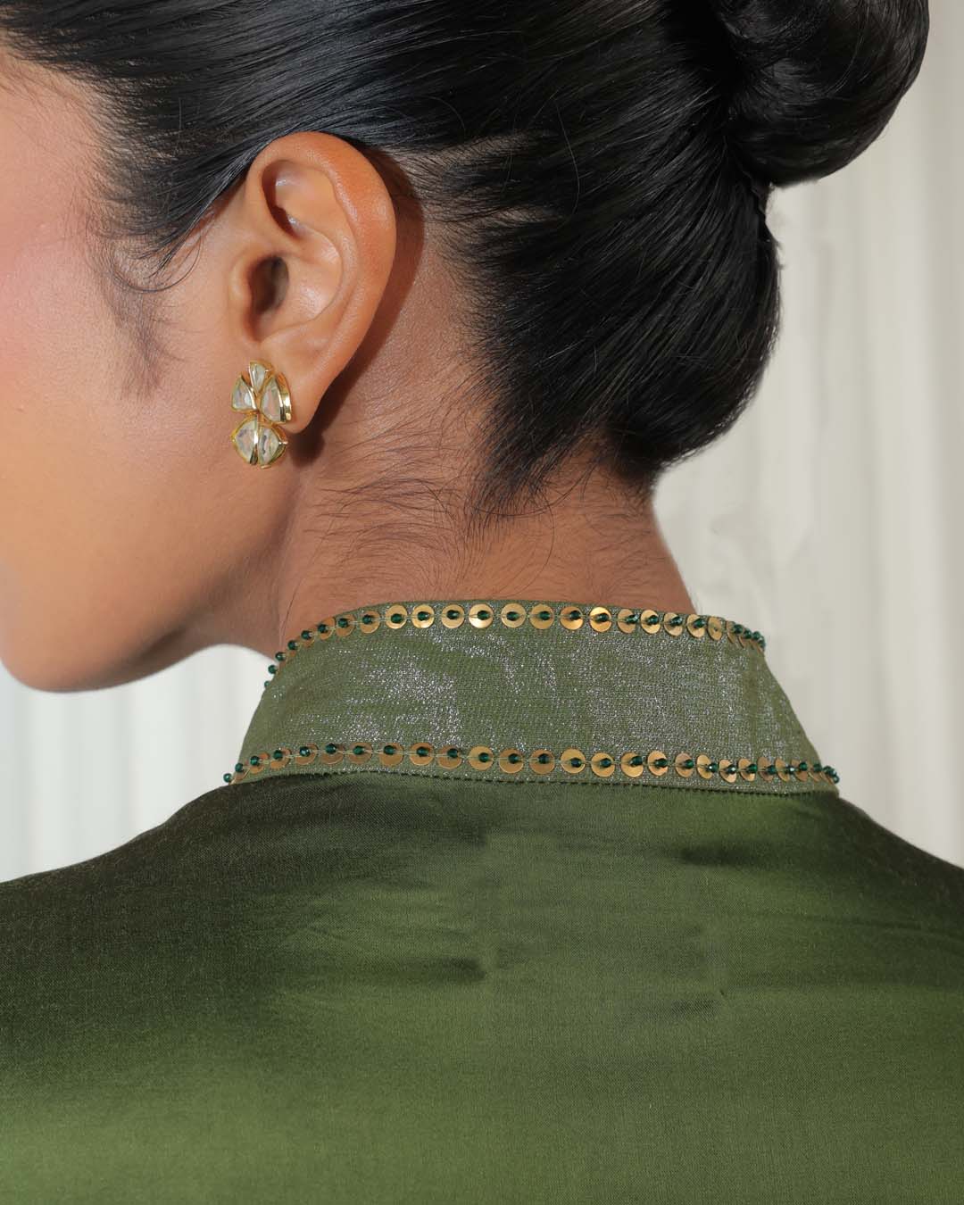Bhumi Olive Green Applique Co-ord Set
