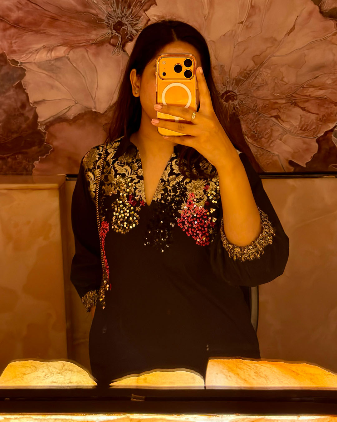 Black Brocade Dress