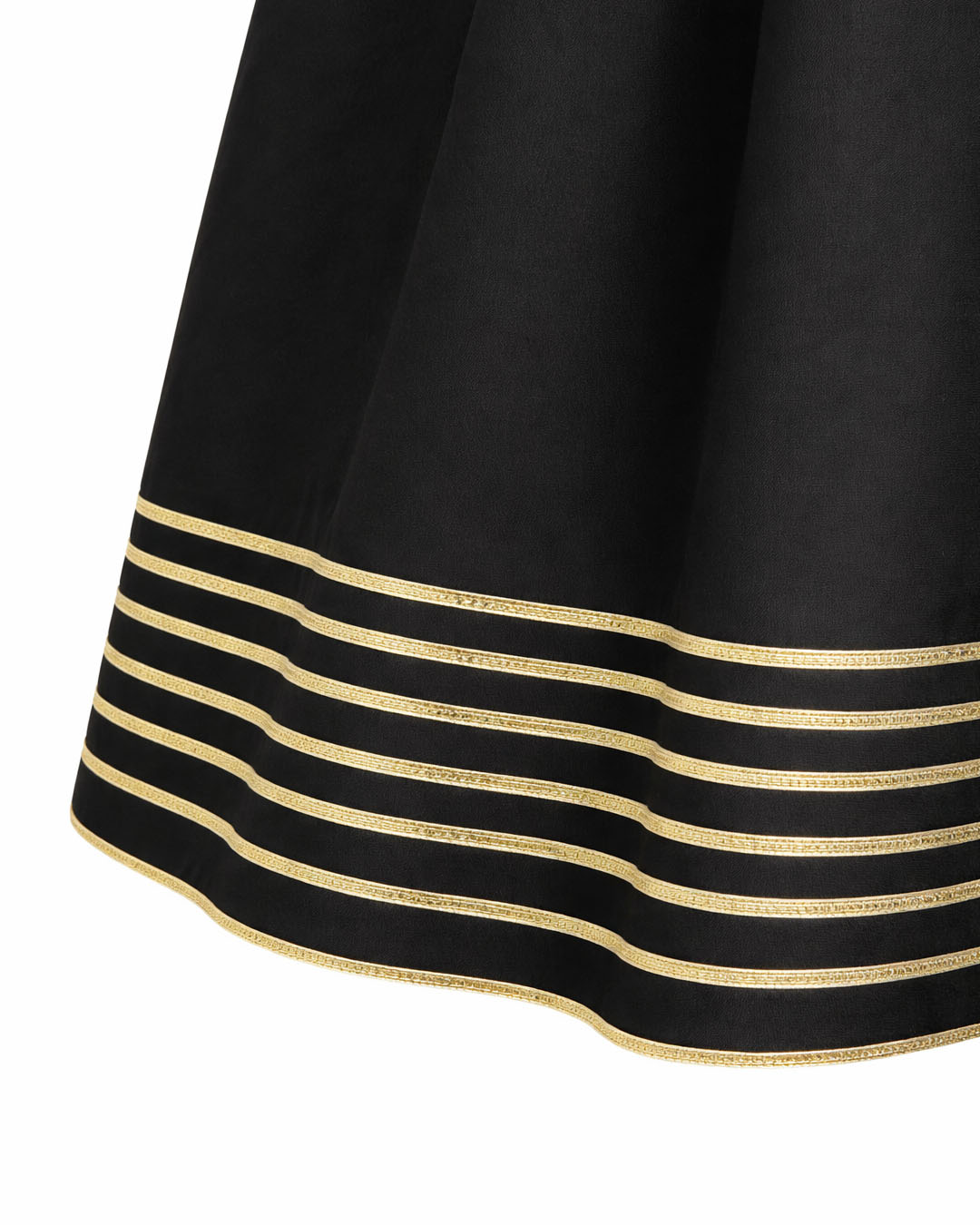 Black Cotton Smocked Gota Dress