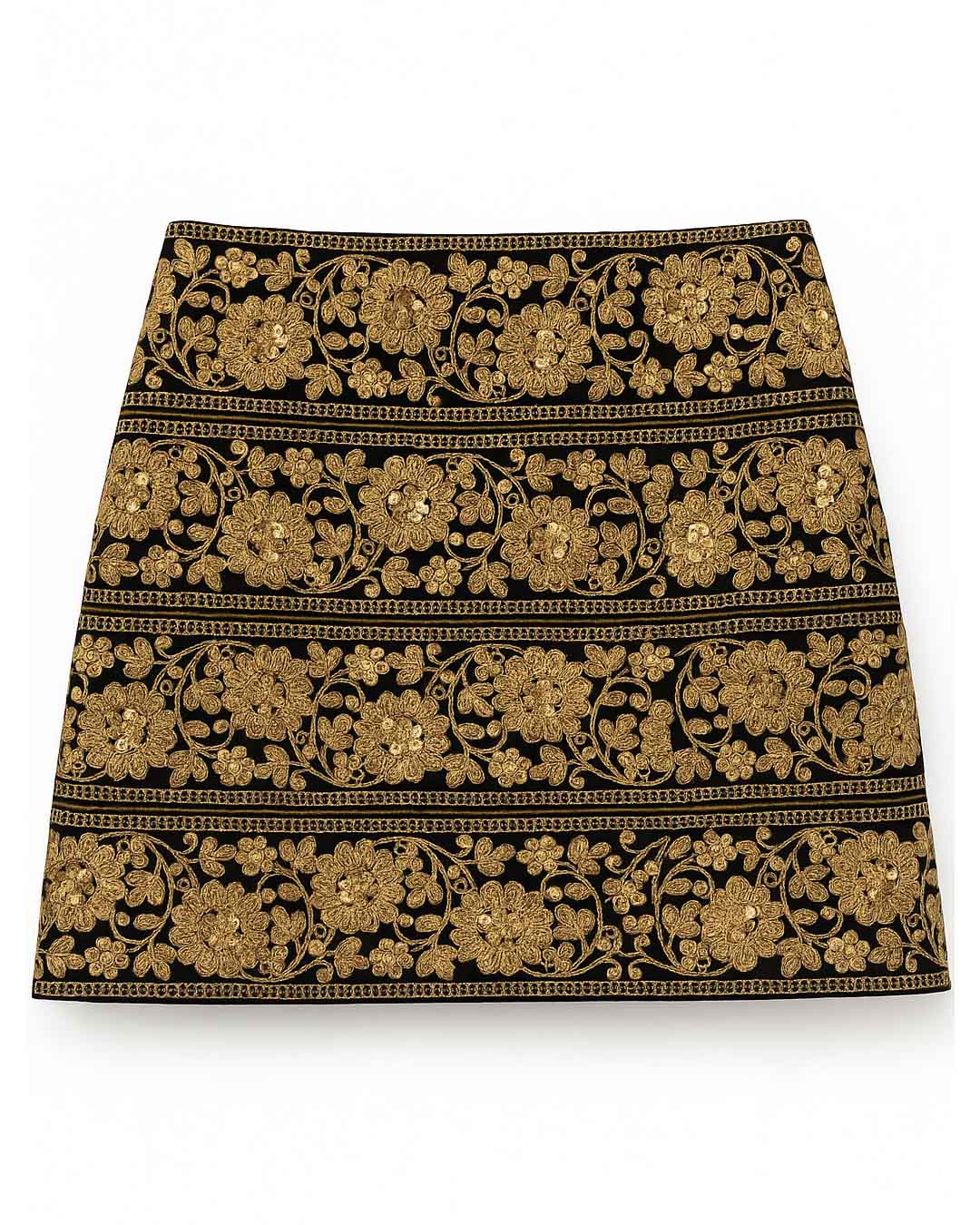 Black and Gold Gota Skirt