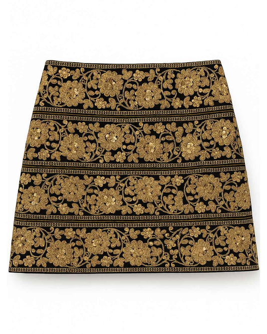 Black and Gold Gota Skirt
