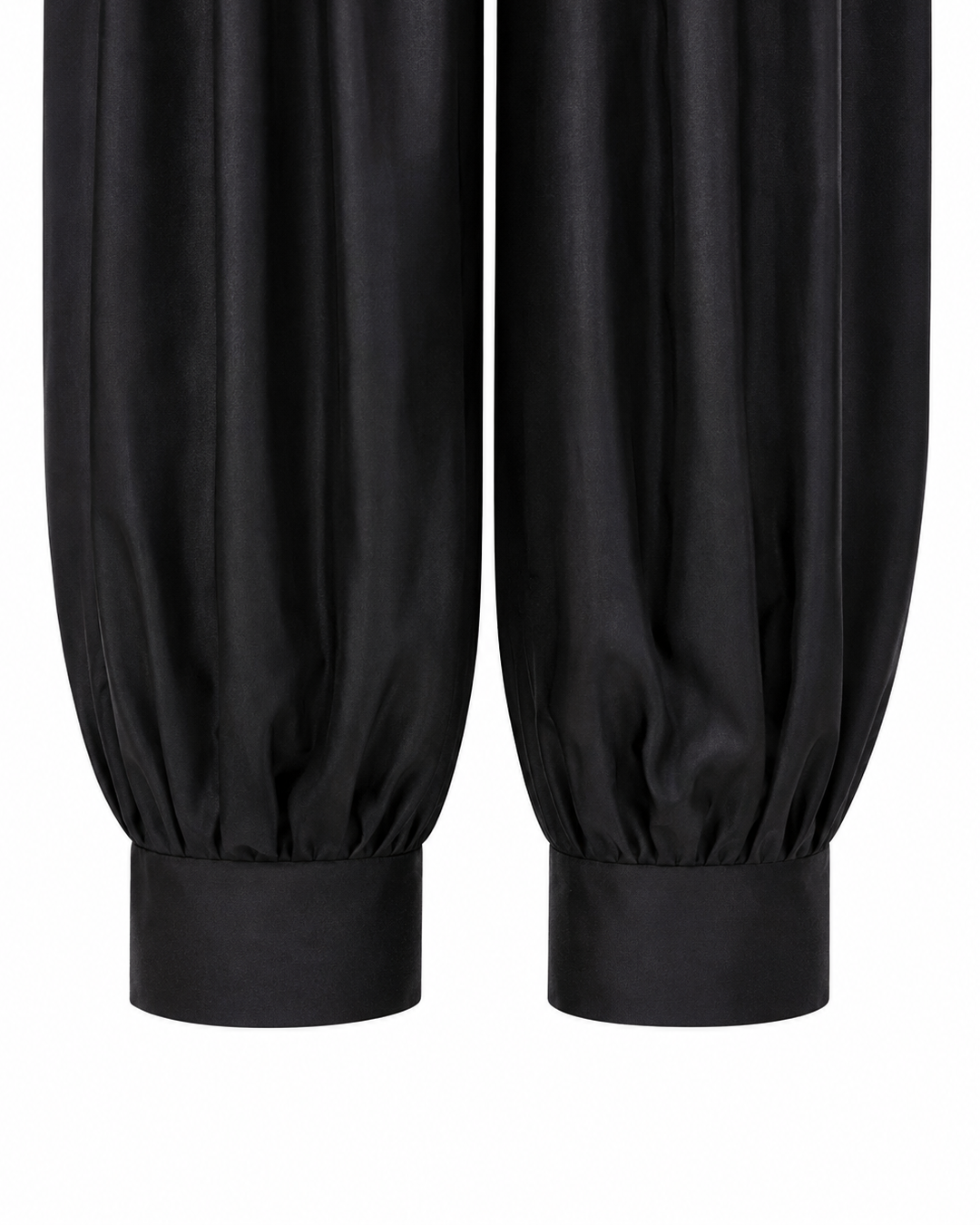 Black Satin Balloon Pants
