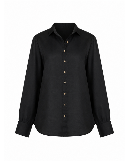 Black Satin Shirt