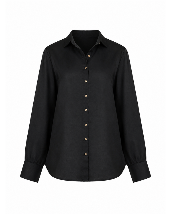 Black Satin Shirt