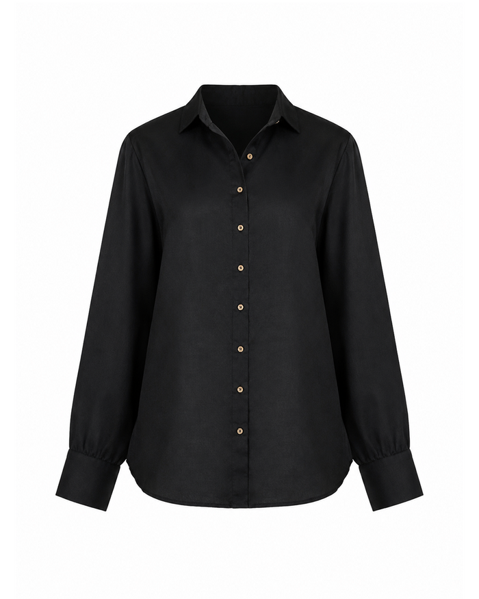 Black Satin Shirt