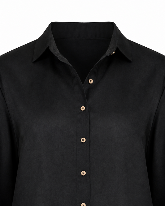 Black Satin Shirt