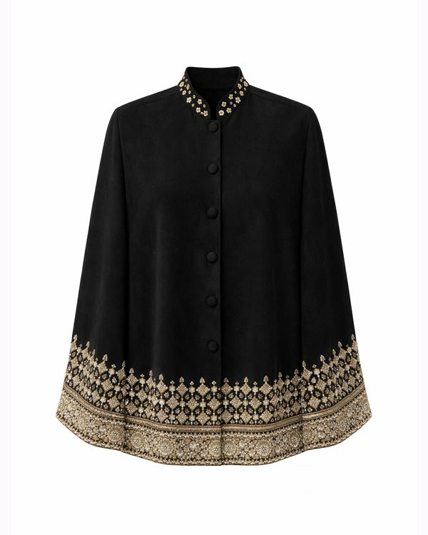 Black Suede Cape