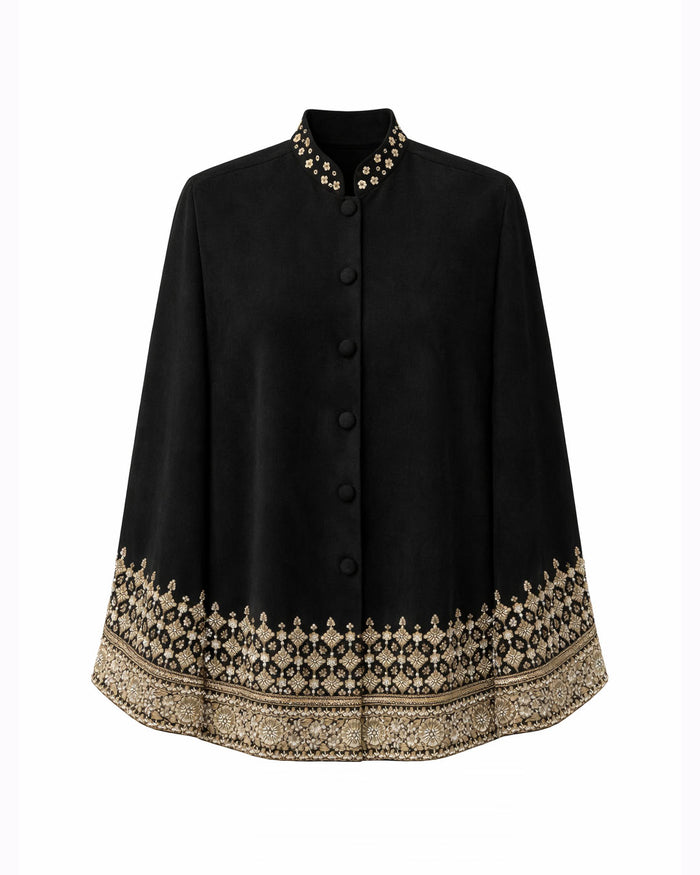 Black Suede Cape