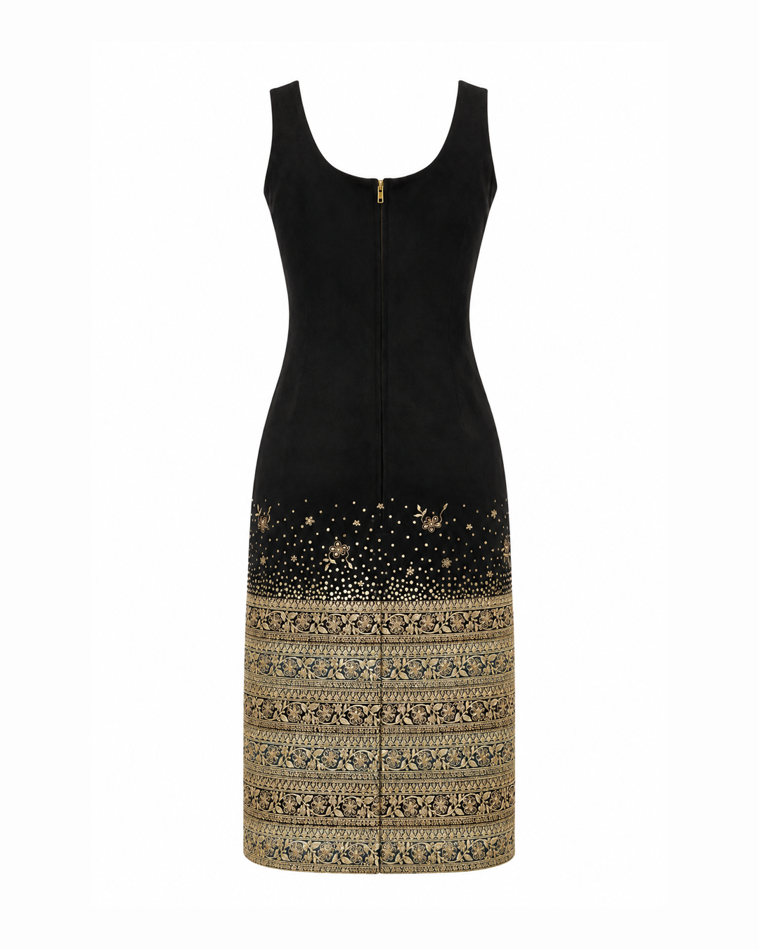 Black Suede Midi Dress