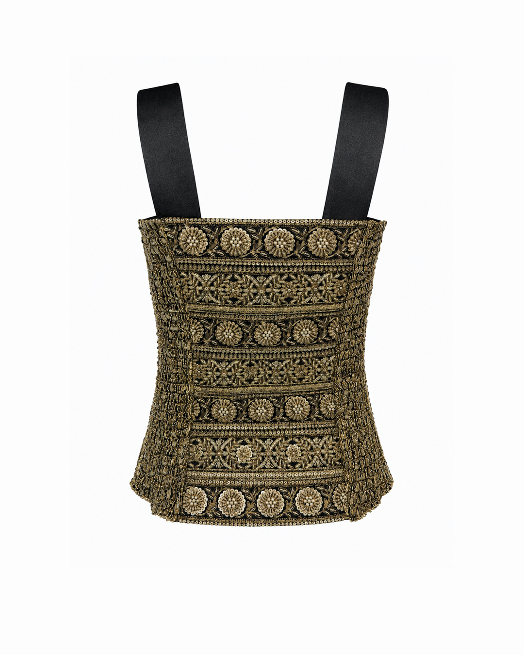 Black and Antique Gold Top