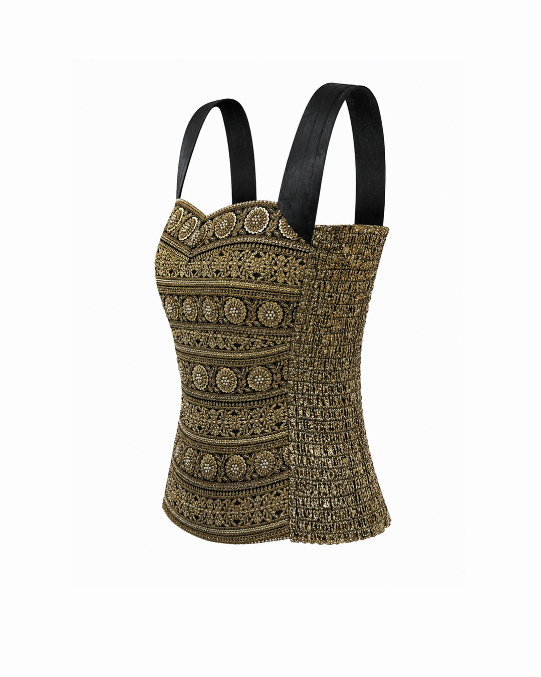 Black and Antique Gold Top
