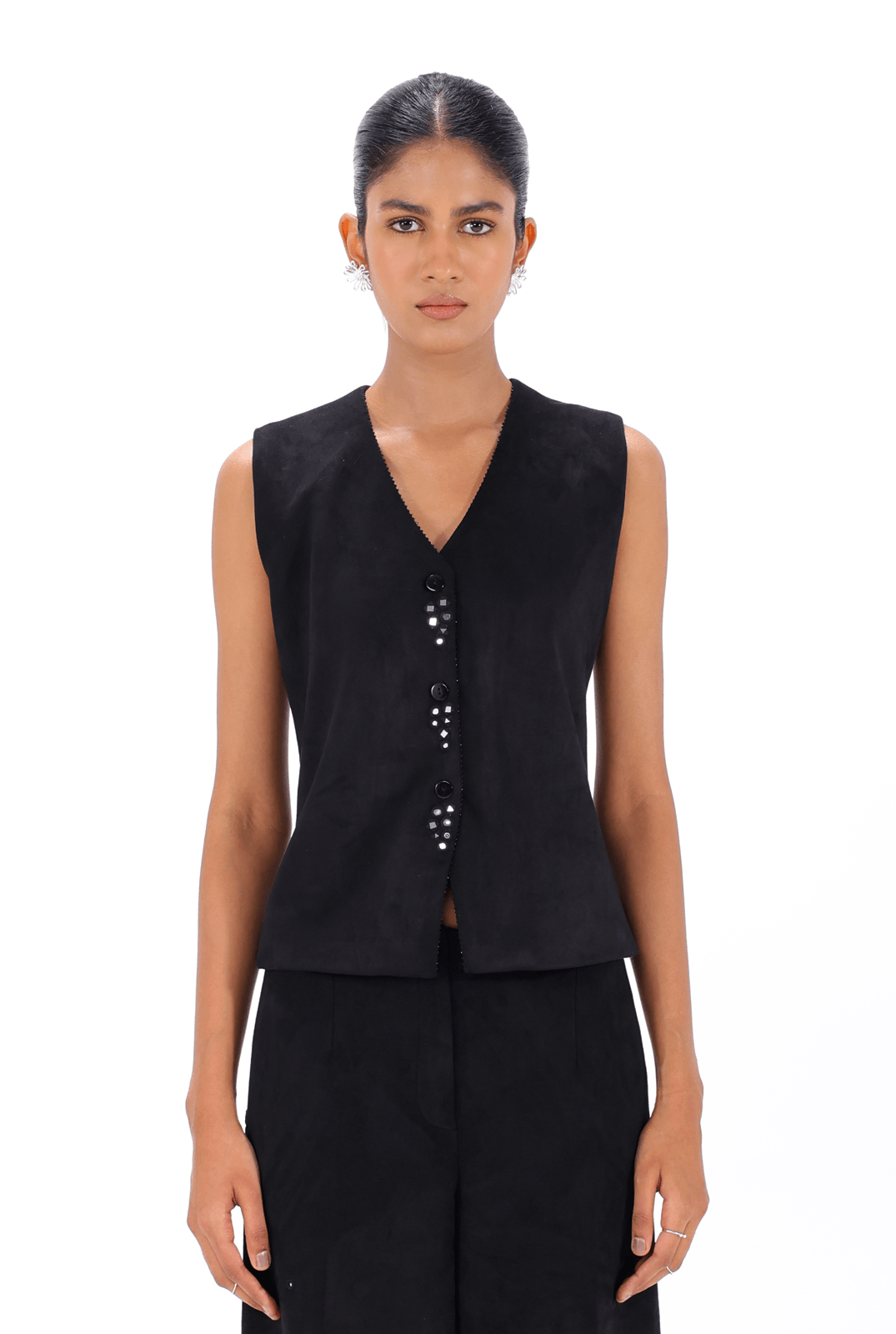 Black Shisha Waistcoat - AMBR INDIA - #tag1# - #tag2# - #tag3# - #tag4#