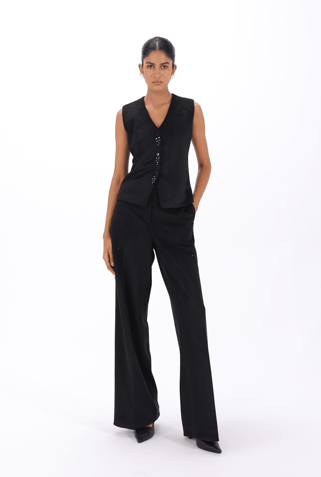 Black Shisha Waistcoat - AMBR INDIA - #tag1# - #tag2# - #tag3# - #tag4#