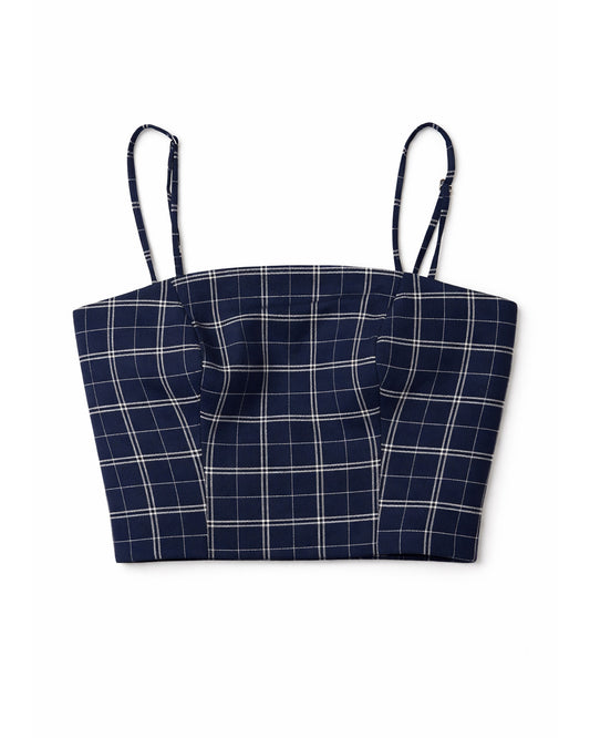 Blue Checks Bustier