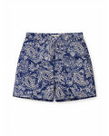 Blue Paisley Cotton Shorts