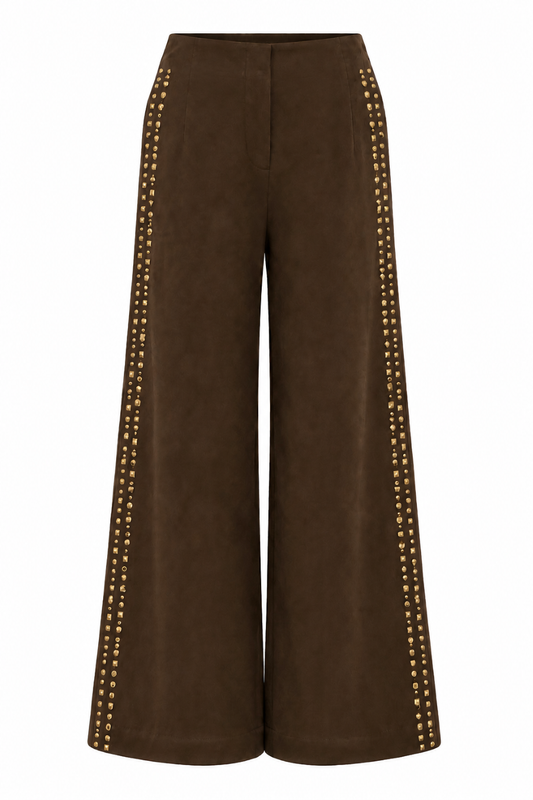 Brown Aari Trousers