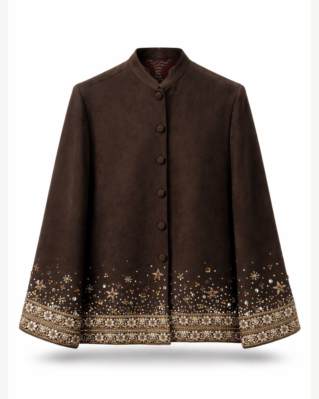 Brown Suede Gota Cape