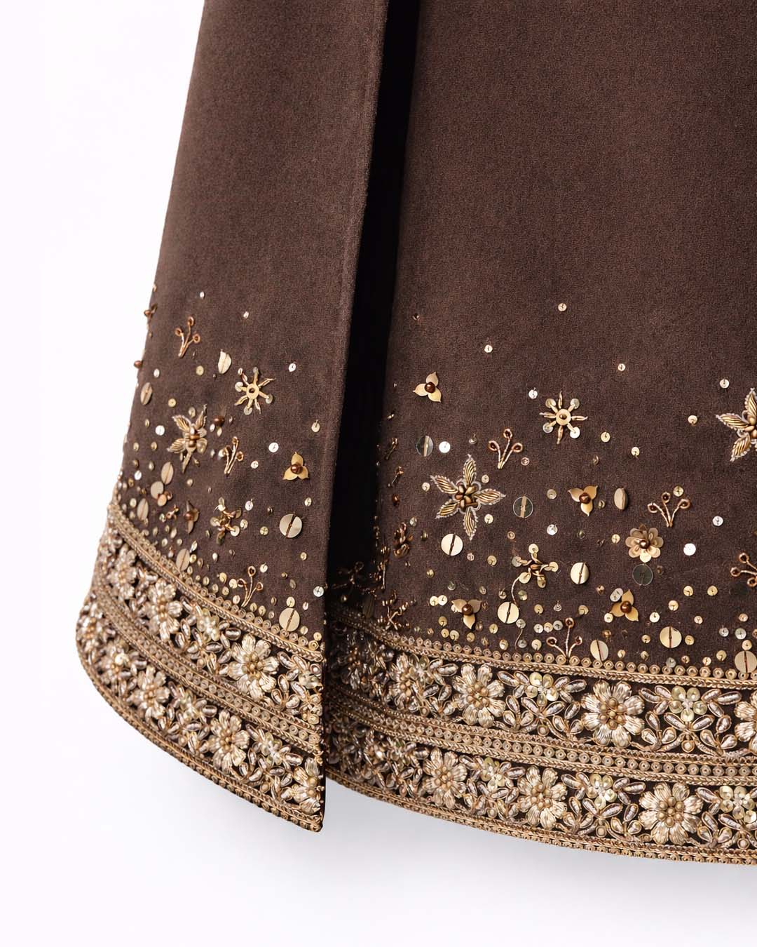 Brown Suede Gota Cape