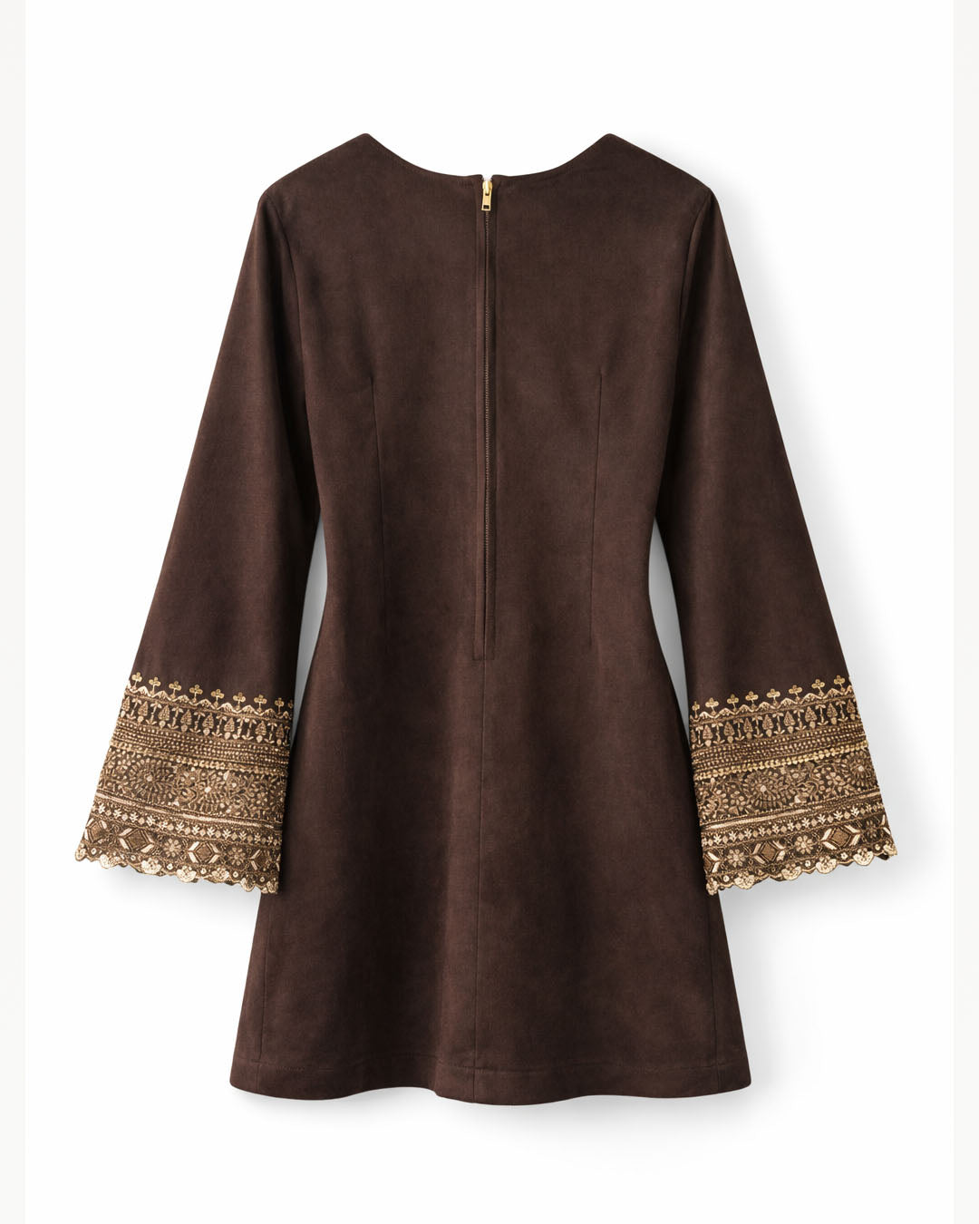 Brown Suede Gota Dress