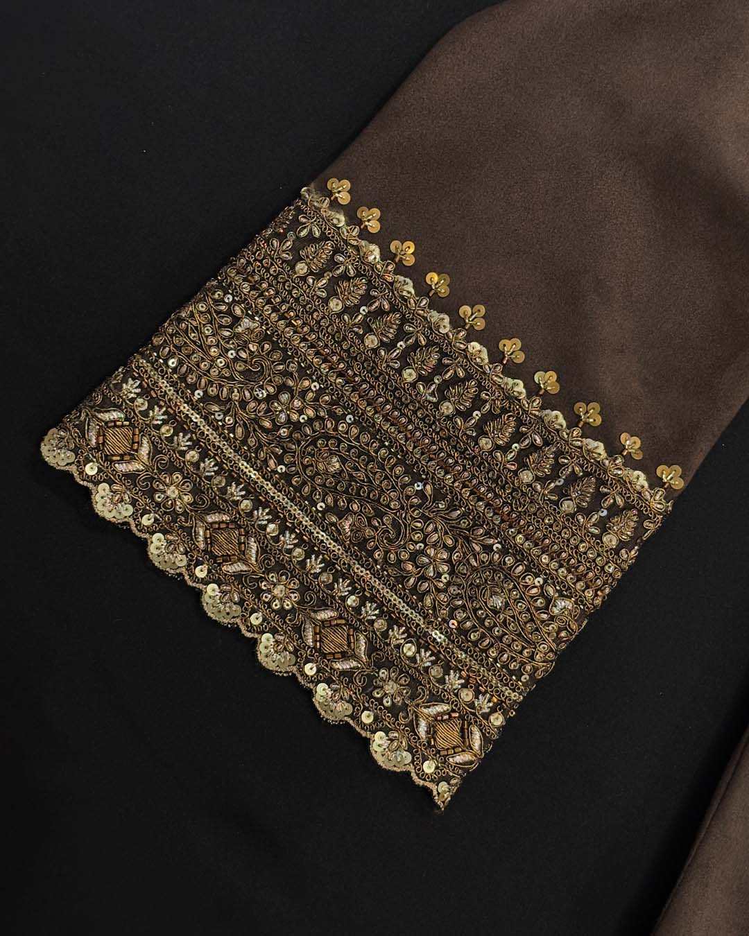 Brown Suede Gota Dress