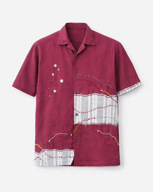 Chamak Patch-work Cotton Shirt