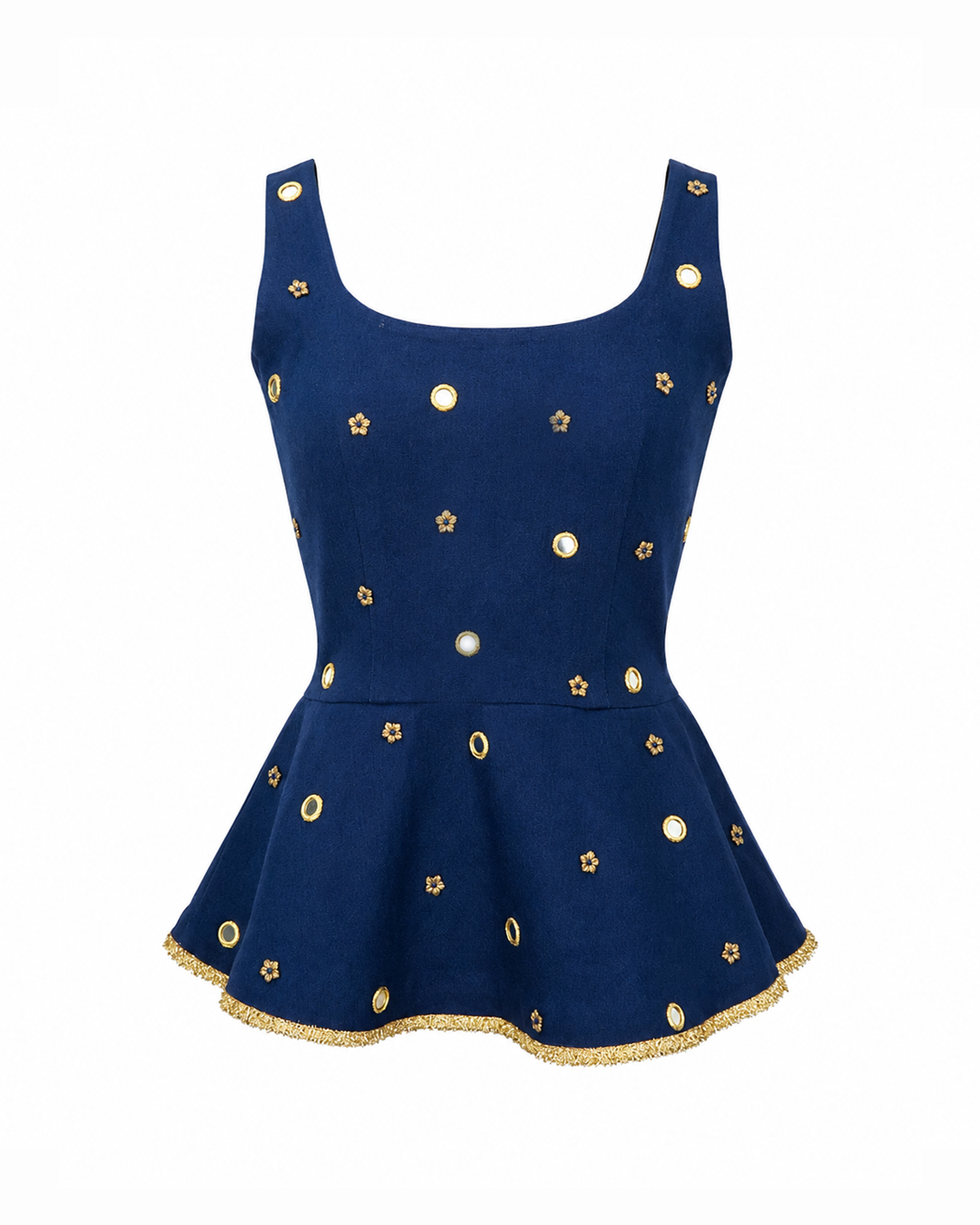 Denim Peplum Top