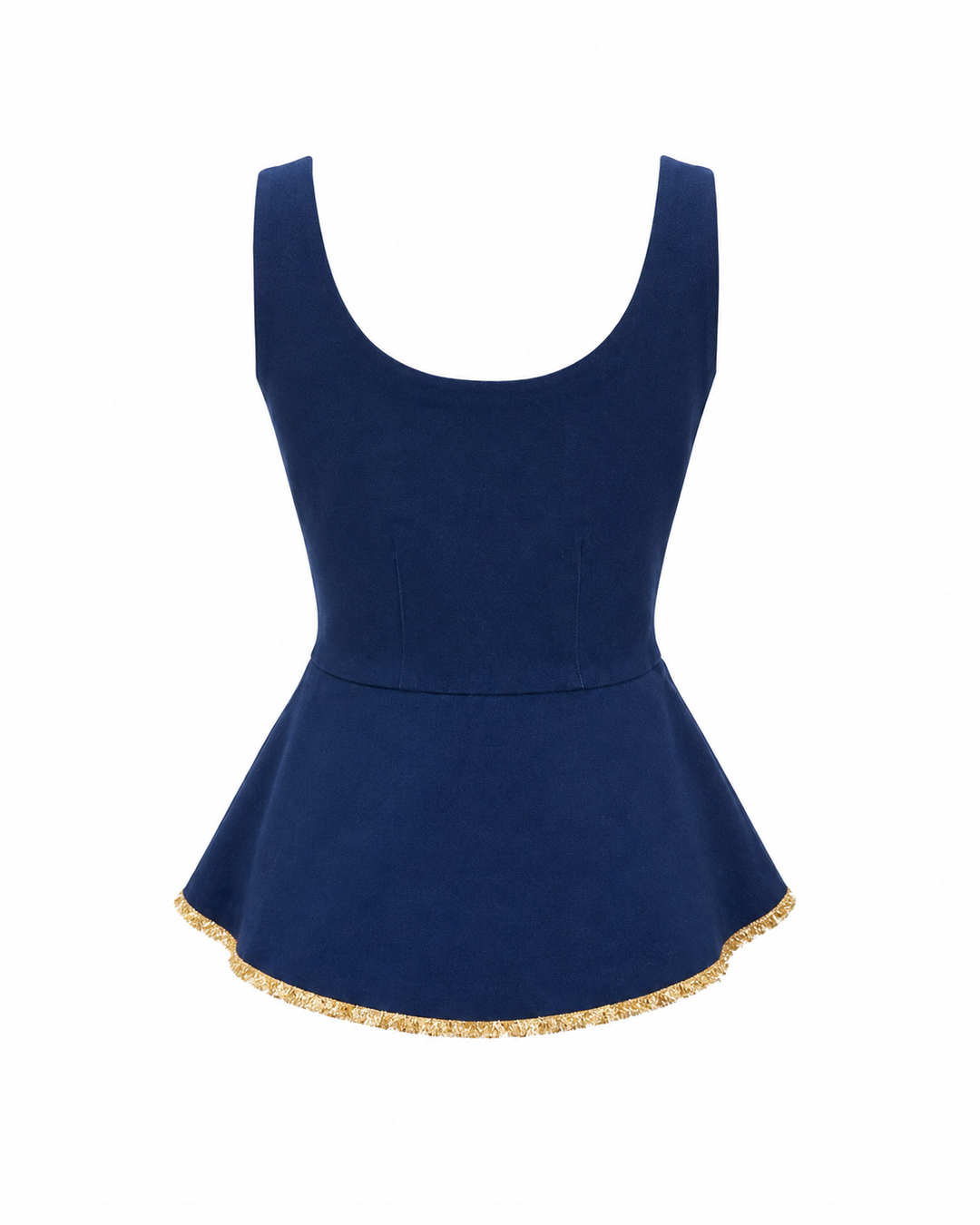 Denim Peplum Top