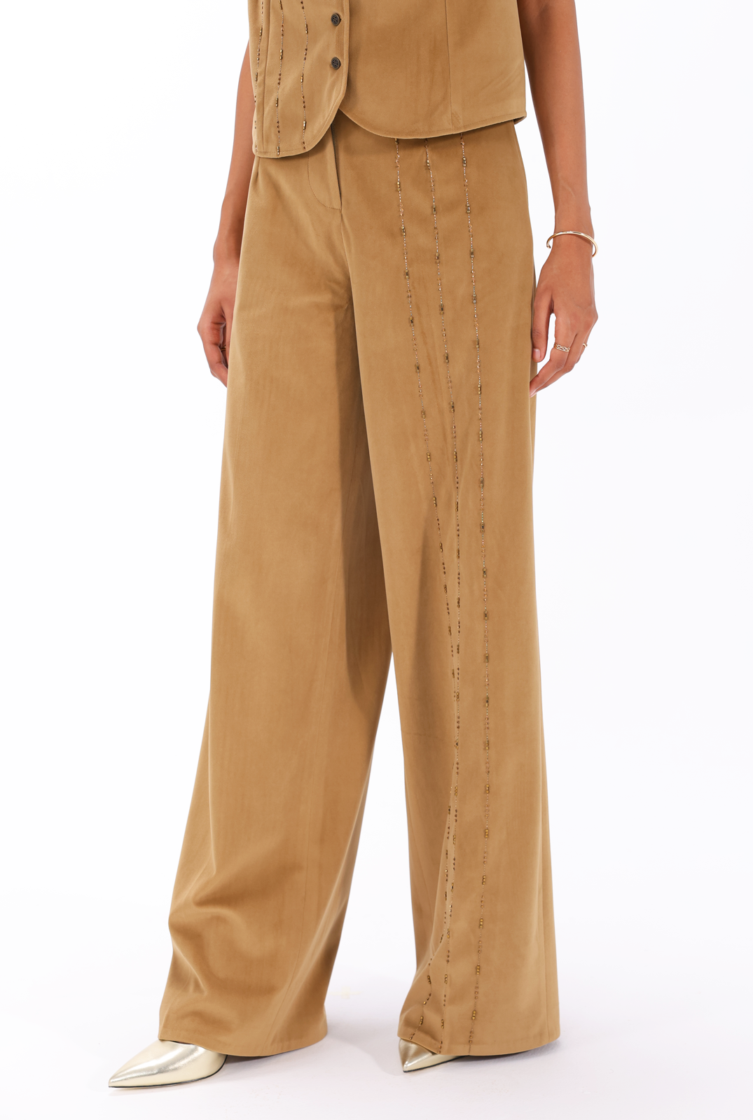 Fawn Zardozi Trouser