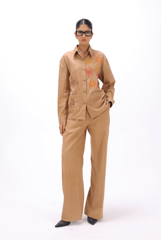 Fawn Shisha Co-ord Set - AMBR INDIA - #tag1# - #tag2# - #tag3# - #tag4#