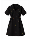 Gardenia Black Cotton Dress