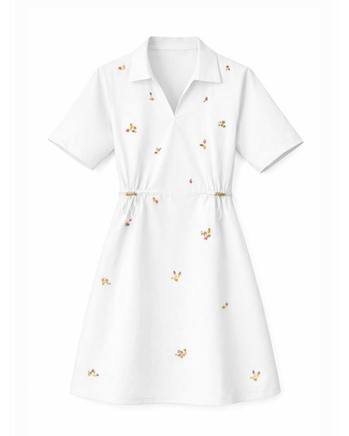 Gardenia White Cotton Dress