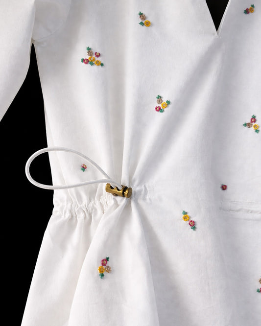 Gardenia White Cotton Dress