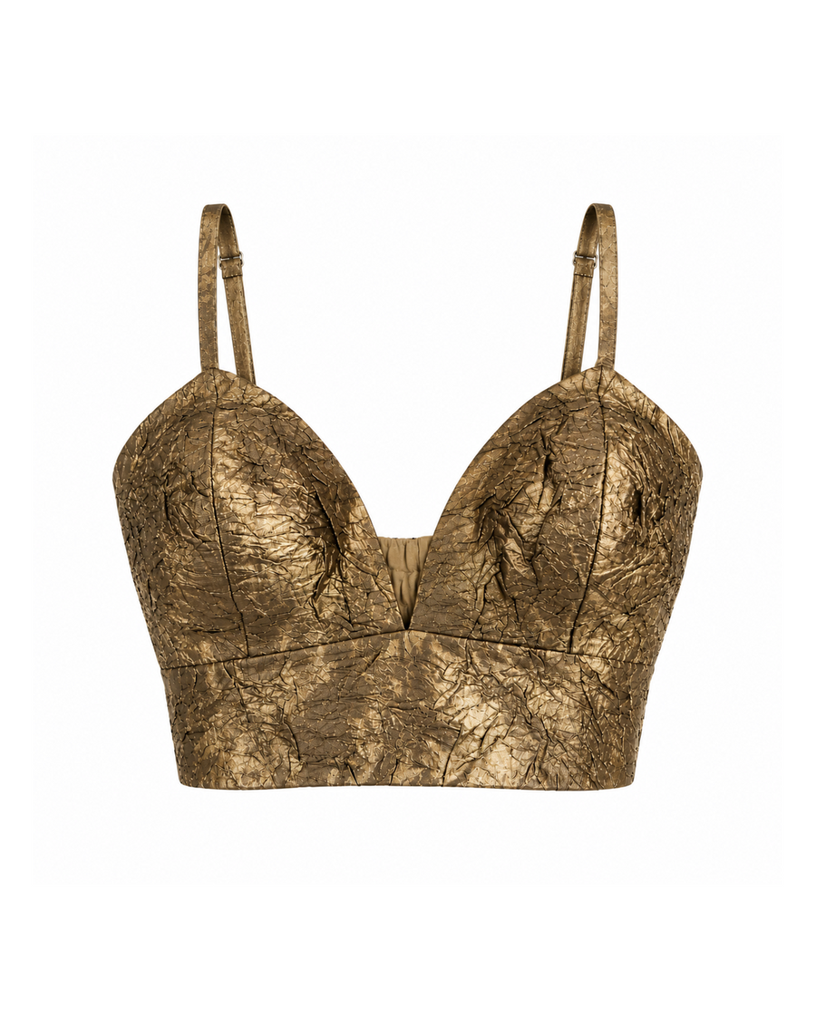 Antique Gold Tissue Bralette