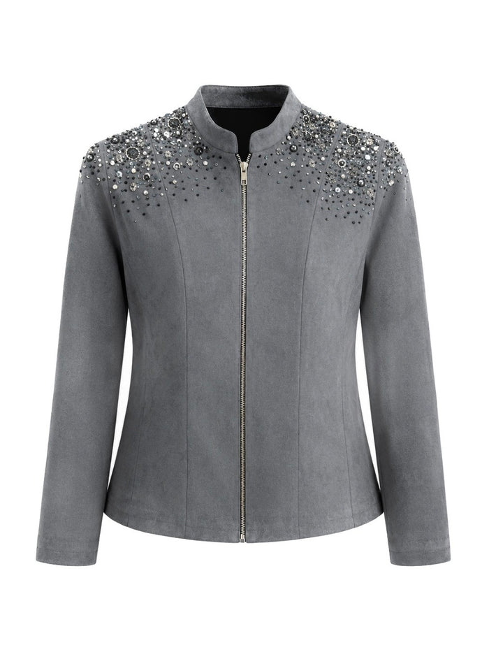 Grey Suede Jacket