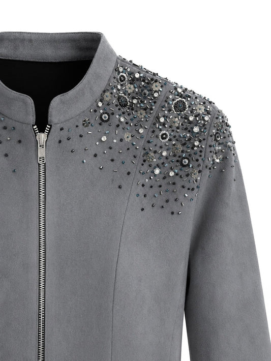 Grey Suede Jacket