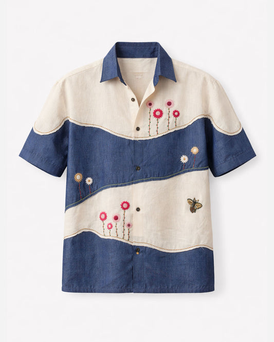 Gul Cotton Denim Patch-work Shirt