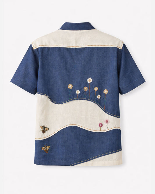 Gul Cotton Denim Patch-work Shirt