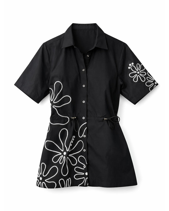 Lila Cotton Shirt – Black