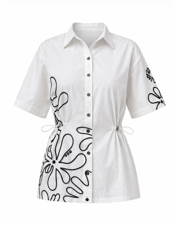 Lila Cotton Shirt – White