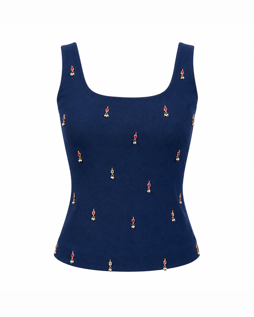 Meenakari Denim Top