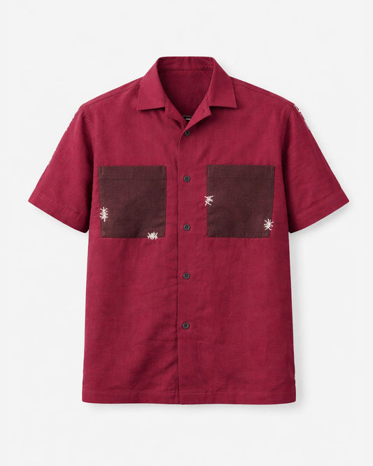 Mended Hand-Dyed Cotton Shirt