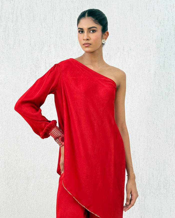 Neera Red Co-ord Set