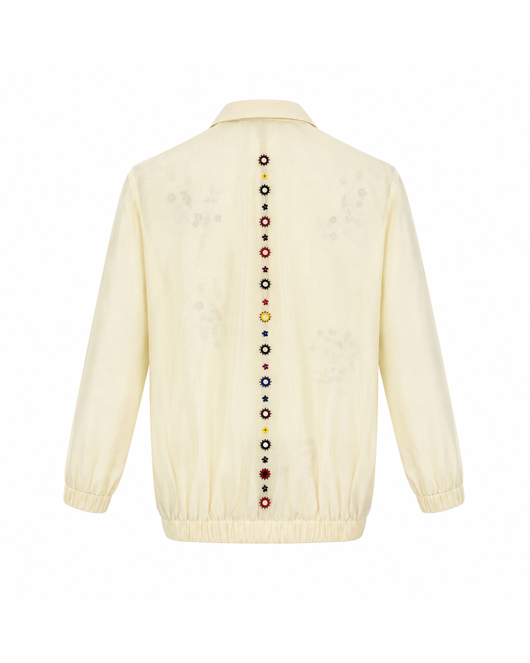 Off White Chanderi Bomber