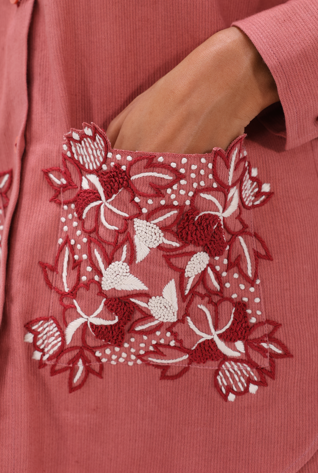 Pink Chikankari Shirt