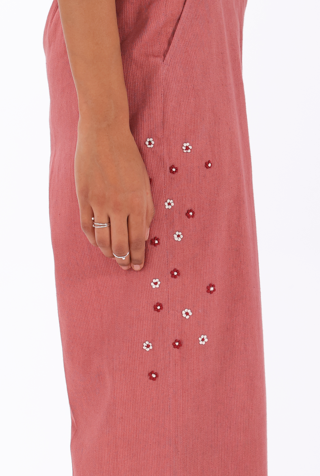 Pink Chikankari Trouser