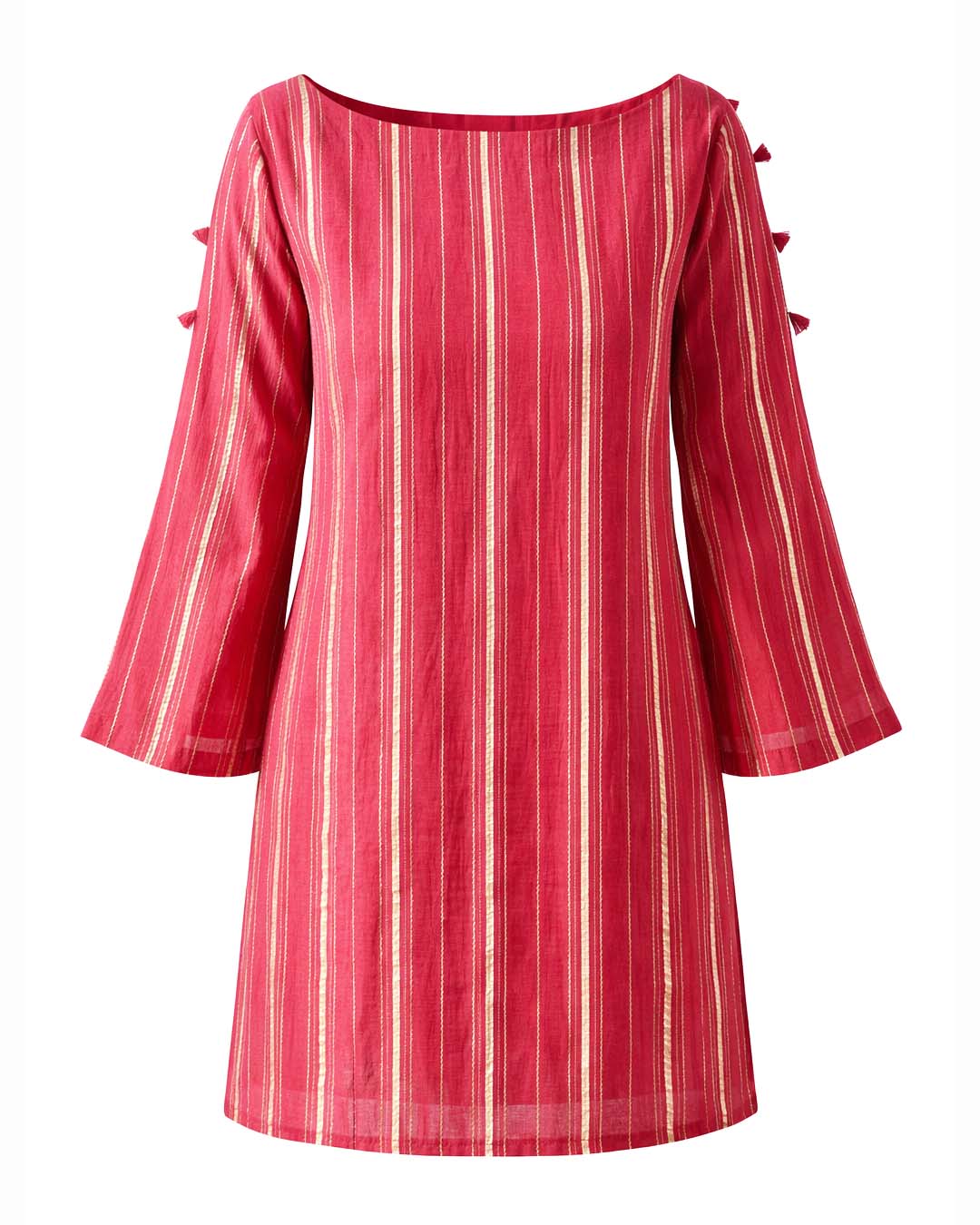 Pink Chanderi Gota Dress with Sleeve Detailing | AMBR – AMBR INDIA